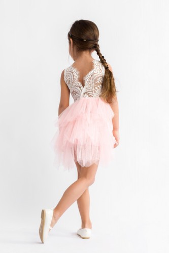 Blumenmädchenkleid Angel Pink