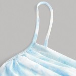 Rückansicht des blauen Fiorella Maxikleids für Mädchen