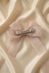 Haarschleife Mädchen, festliche Haarschleife, Haarschmuck Kommunion, Mädchen Accessoire Hochzeit, Pastellrosa Haarschleife, elegante Haarklammer, Kinder Haarschmuck Österreich