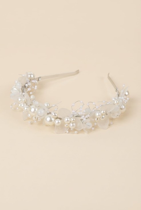 Kommunion Haarband Österreich, Kommunion Kopfschmuck Mädchen, elegantes Haarband Mädchen, Blumen Haarband Kommunion, Perlen Haarband Festlichkeiten, Haarband Taufe Hochzeit Mädchen