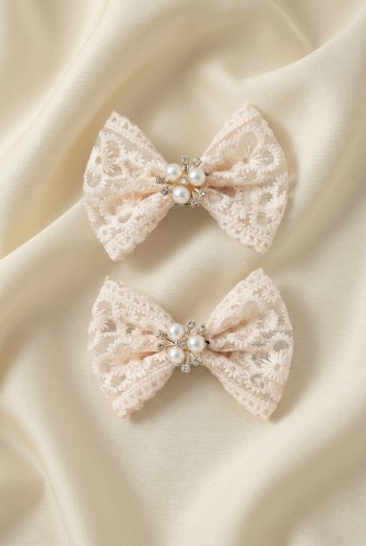 2er-Set elegante Haarnadeln aus Spitze für Mädchen