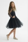 Holly Schwarz Tüllkleid – Seitenansicht tanzend
