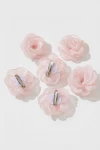 Mädchen Haarspangen Organza rosa Detail, festliche Kinder-Haarspange, zarte Haaraccessoires Mädchen, Frisur Kommunion