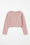 Kinder Bolero Ada seitliche Ansicht, rosa Festjacke Kinder, Boleroärmel Detail, vielseitiges Mädchen-Accessoire