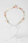 Mädchen Haarband rosa Blumen Nahaufnahme, festliche Haaraccessoires Mädchen, edler Haarschmuck rosa