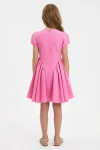 rosa festkleid mädchen, kleid mit kellerfalten, kinderkleid frühlingsfest