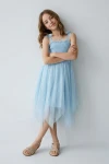 mädchenkleid mit schleifen, glitzertüll kleid, kinderkleid weihnachtsfeier