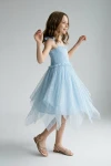 glitzernder tüll mädchenkleid, hellblaues kleid suzi, festkleid zoya