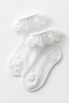 söckchen mit rüsche und spitze, mädchen socken weiß