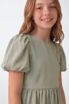 festliches kleid mädchen salbeigrün, erstkommunion